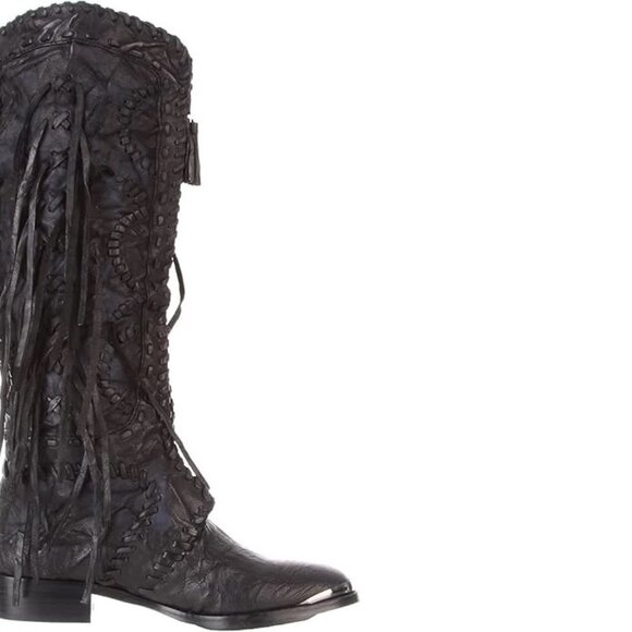 Excellent Sam Edelman Black Palermo Leather Boots Tons of Detail Size 8 $350 - Picture 7 of 7